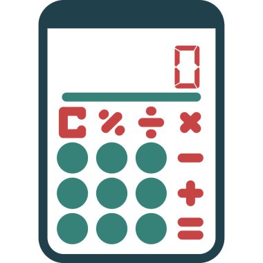 hesap makinesi simgesi vektör illüstrasyonu