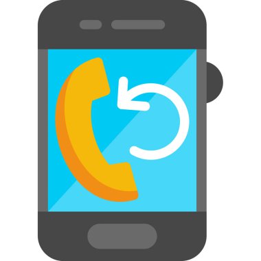 Düz biçimli arama cep telefonu simgesi