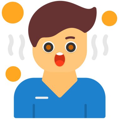 Ateşi olan doktor vektör çizimi