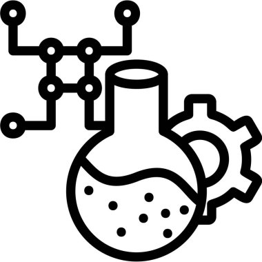 Kimyasal deney laboratuvar simgesi