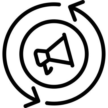 Konuşmacı. Web simgesi basit illüstrasyon