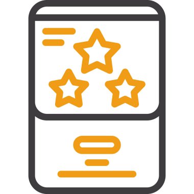 Reyting. Web simgesi basit illüstrasyon