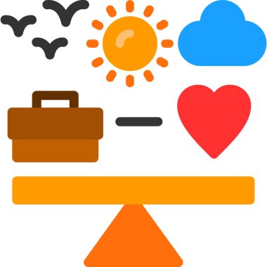 Basit seyahat konsepti, renkli vektör