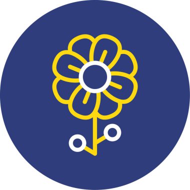 çiçek web simgesi, basit vektör illüstrasyonu