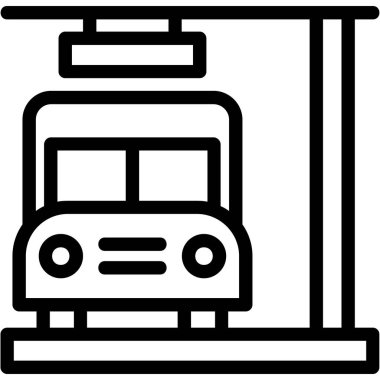 tren. Web simgesi basit illüstrasyon