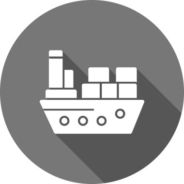 Gemi Düz Vektör Simgesi