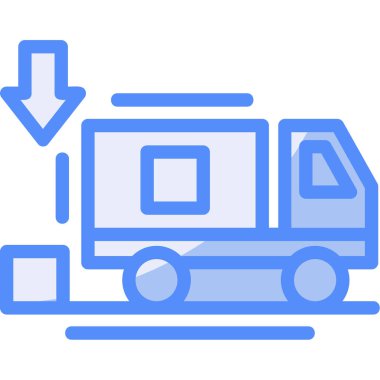 Kamyon. Web simgesi basit illüstrasyon