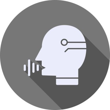 Yapay zeka ikonu vektör illüstrasyonu