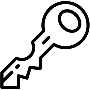 anahtar kilit simgesi, vektör illüstrasyonu