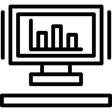 Bilgisayar simgesi ve vektör illüstrasyonu beyaz arkaplanda izole edildi