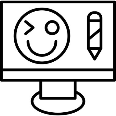 bilgisayar masaüstü simgesi, vektör illüstrasyonu