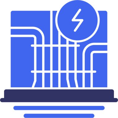Elektrik. Web simgesi basit illüstrasyon