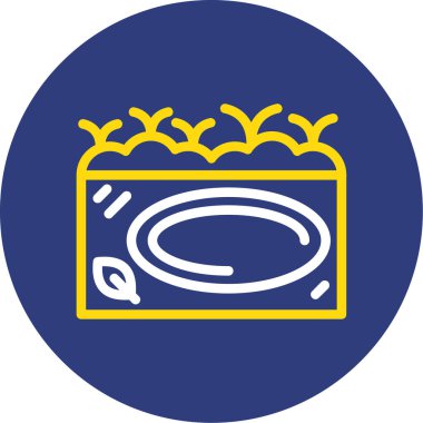 Bir buğdayın mavi simgesinin vektör çizimi