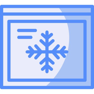 Web simgesi, kar tanesinin vektör illüstrasyonu