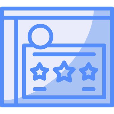 Derecelendirme rengi vektör illüstrasyonunu gözden geçir