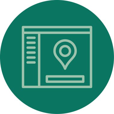 Vektör konumu simge illüstrasyonu