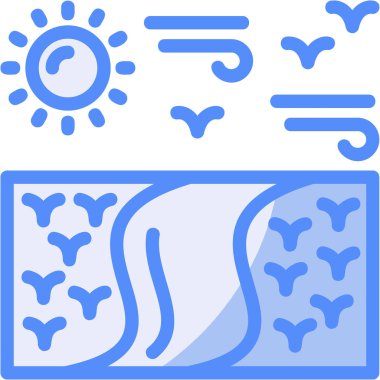 Güneş Ağı simgesi basit illüstrasyon