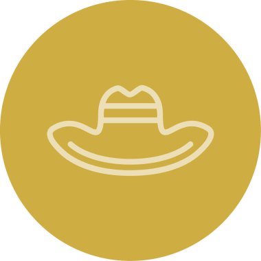 Kovboy şapkası Icon, vektör çizim