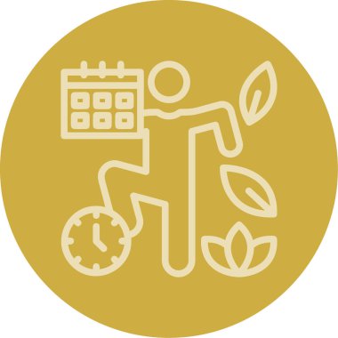 Bisiklet ikonu tutan bir adamın vektör çizimi