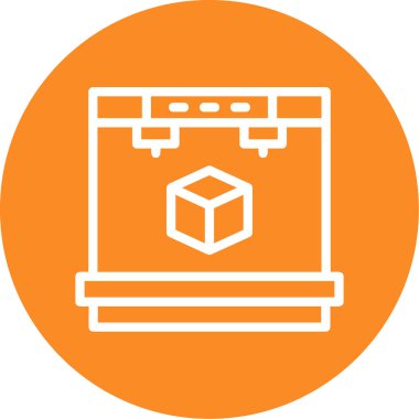 Bir kutu simgesinin vektör illüstrasyonu