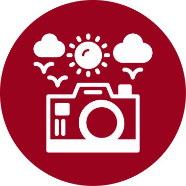 kamera simgesi vektör illüstrasyonu