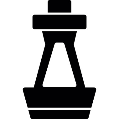 Satranç oyunu taşı simgesi Solid stilinde