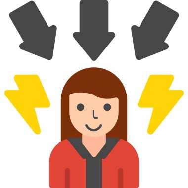 Kadın. Web simgesi basit illüstrasyon