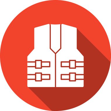 Kırmızı ve beyaz simgenin vektör illüstrasyonu