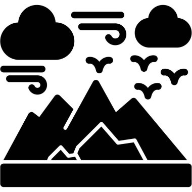 dağ ikonu vektör illüstrasyonu