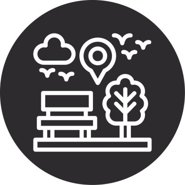 Bir ağaç simgesinin vektör illüstrasyonu