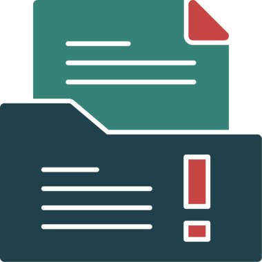 belge dosya simgesi vektörde, basit tip