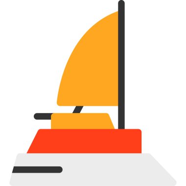 Tekne. Web simgesi basit illüstrasyon