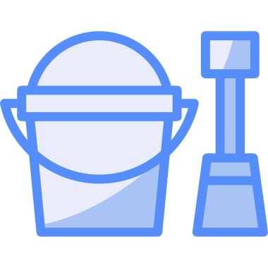 Temizleme kovası temizleme simgesi - taslak biçimi