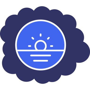 Güneş simgesi, vektör illüstrasyonu