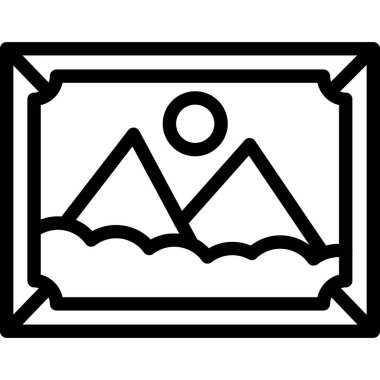 Bir resim simgesinin vektör illüstrasyonu