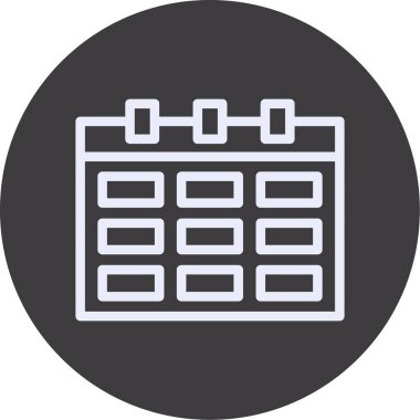 Takvim. Web simgesi basit illüstrasyon