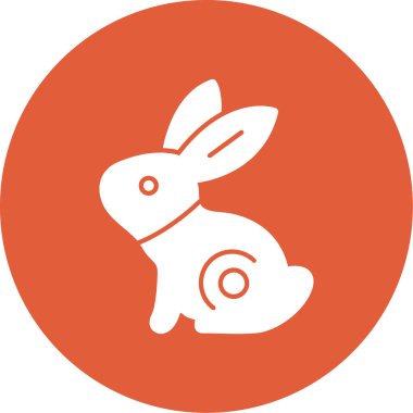 Paskalya Tavşanı simgesi, vektör illüstrasyonu