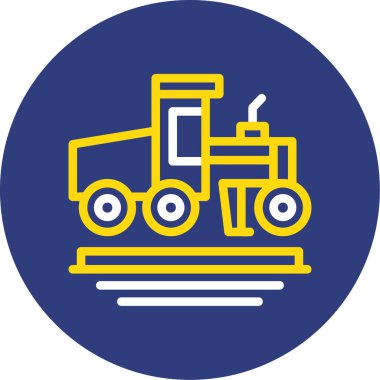 Traktör ikon vektör illüstrasyonu