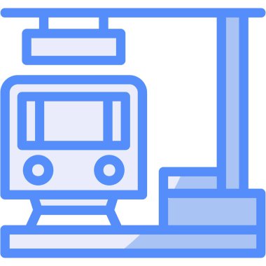 tren. Web simgesi basit illüstrasyon