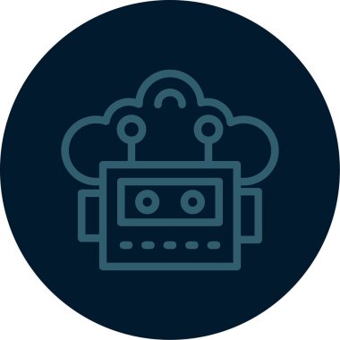 Bulut simgesinin vektör illüstrasyonu