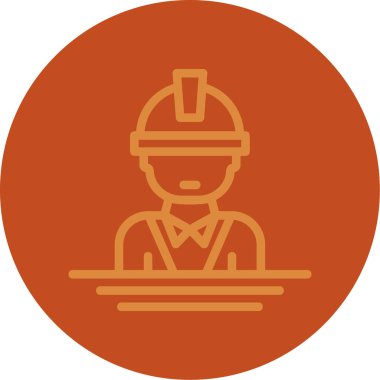 Kasklı bir adamın vektör çizimi