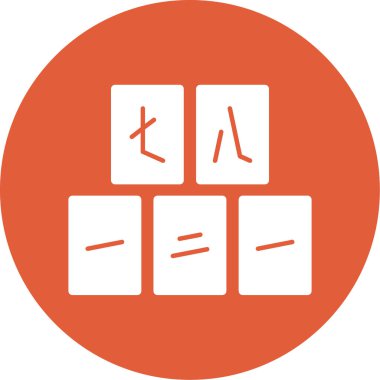 Çin tarzında bir Japon ikonunun vektör çizimi