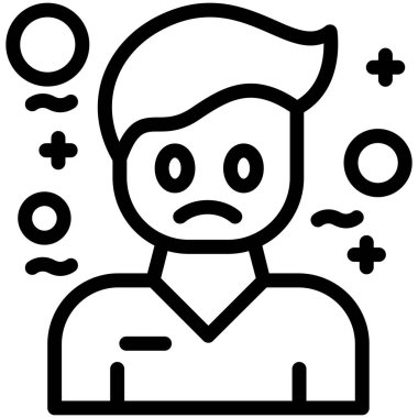 Adamım. Web simgesi basit illüstrasyon