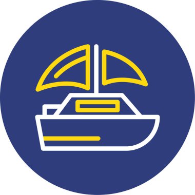 Gemi simgesi vektör illüstrasyonu