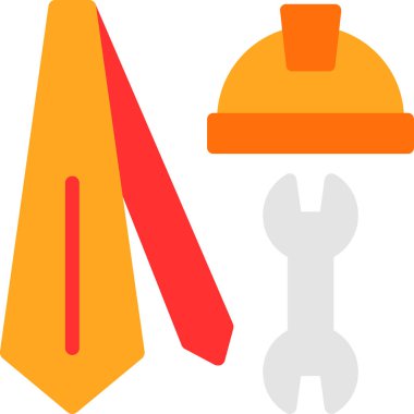 İnşaat miğferi simgesi düz stil