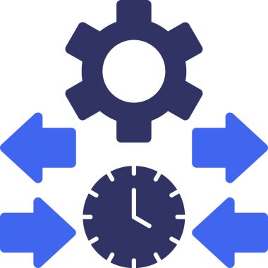 zaman yönetimi dişli simgesi ana hat biçiminde