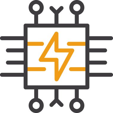 elektrik voltaj simgesi vektör illüstrasyonu