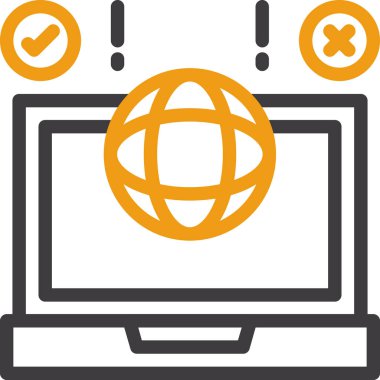 bilgisayar ekranı simgesi, vektör illüstrasyonu