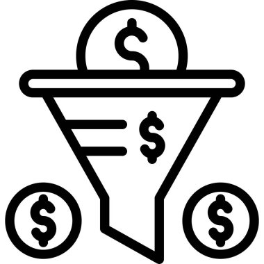 Doları para simgesi, vektör çizim