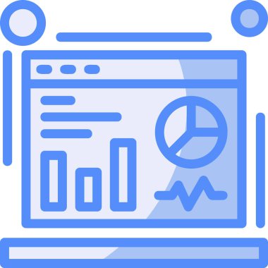 Analiz iş grafiği simgesi - taslak biçimi